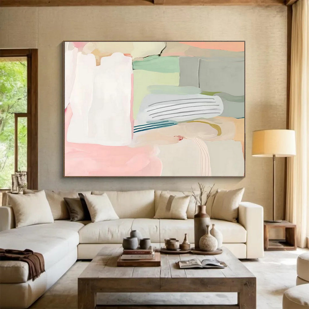 Fresh Geometric Abstract Art for Minimalist Home Office DLZ2796