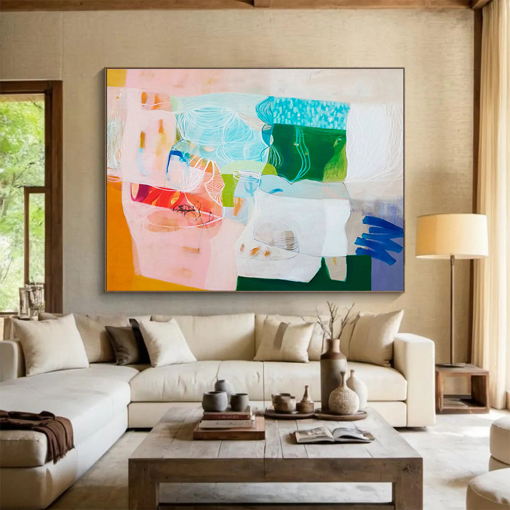 Colorful Geometric Abstract Art for Creative Workspaces DLZ2438