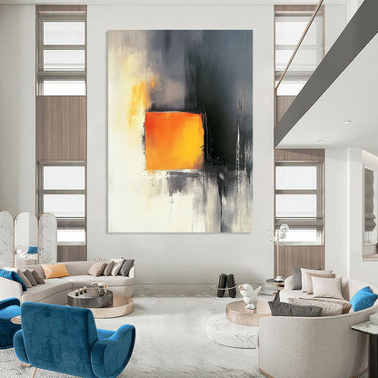 Grey and Orange Abstract for Industrial - Style Loft & Modern Office STSC1208