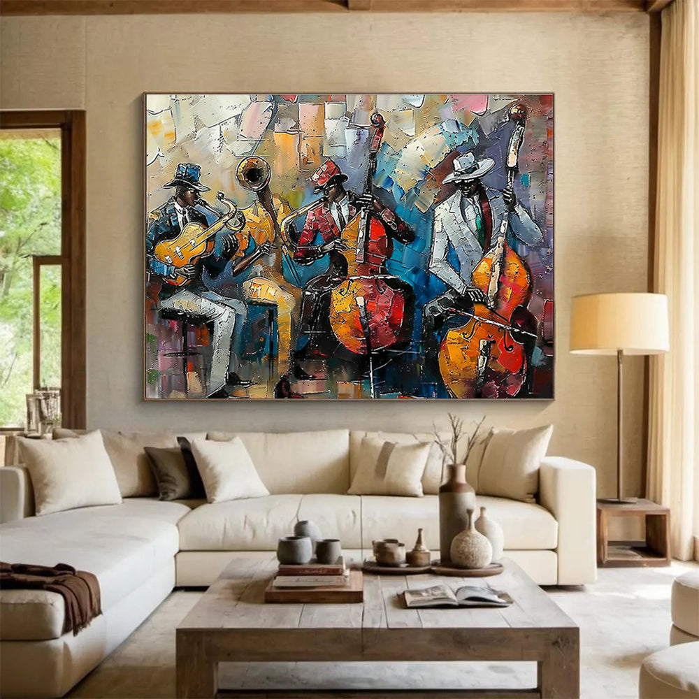 Jazz Band Performance Art for Music - Themed Bar & Lounge Spaces DLZ3145