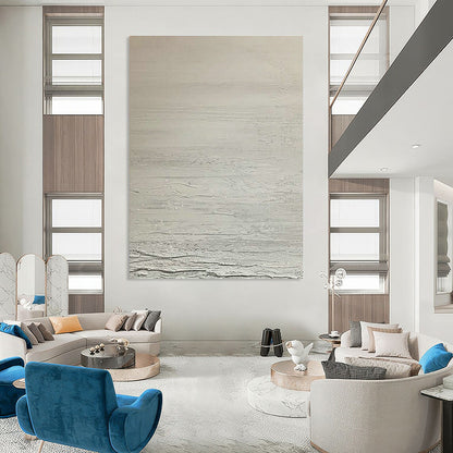 Light Gray Wave - Texture Art for Spa Wellness Center Relaxation Zones DLZ0206