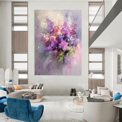 Purple Flower Bouquet (Impasto) for Romantic Wedding Venue & Feminine Boudoir STSC926