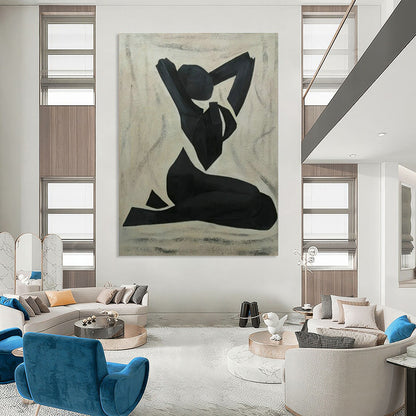 Black Figure Silhouette Art for Modern Dance Studio & Art - Deco Home DLZ1788