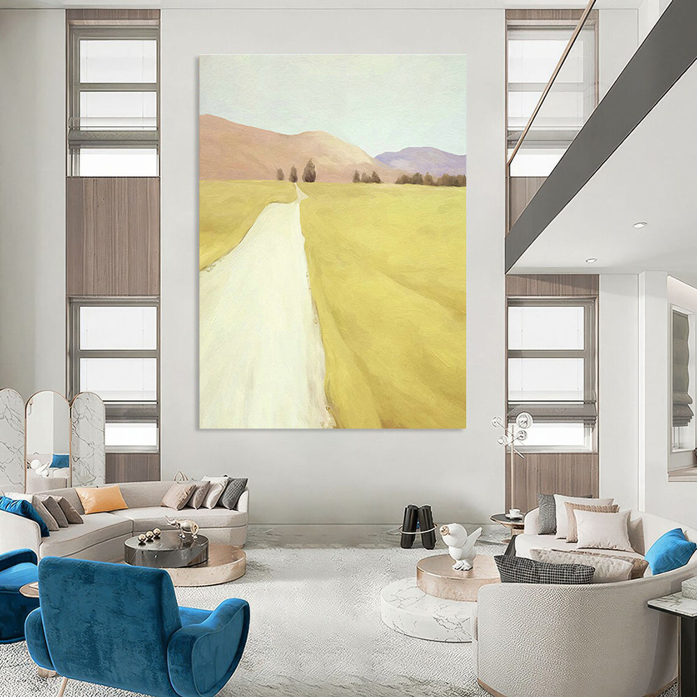 Pastel Country Road Art for Rustic Farmhouse & Nature - Lover’s Study DLZ1422