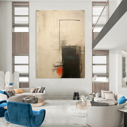 Red - Black Abstract Art for Urban Rooftop Bar & Edgy Home Gym DLZ0839