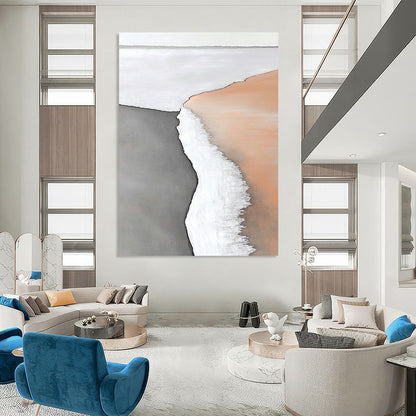 Minimalist Beach Scene for Scandinavian - Style Home & Coastal Office STSC550