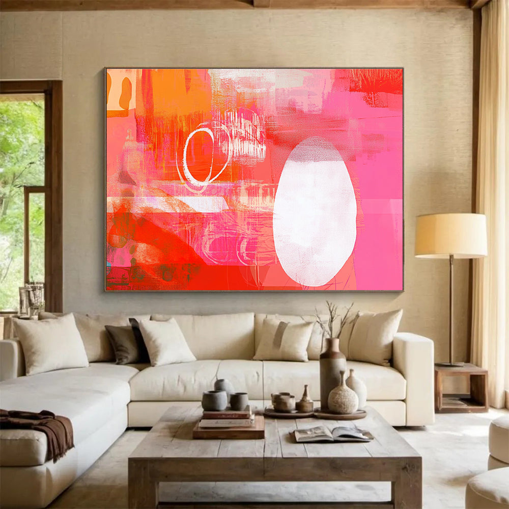 Dynamic Red Art: Ignite Creative Studio & Modern Office SC542
