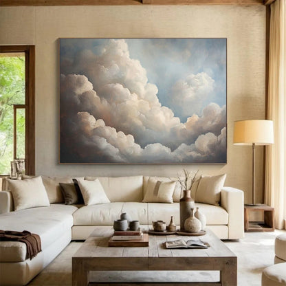 Cloud Oil Painting for Serene Bedroom Ceiling Overlooks DLZ2566