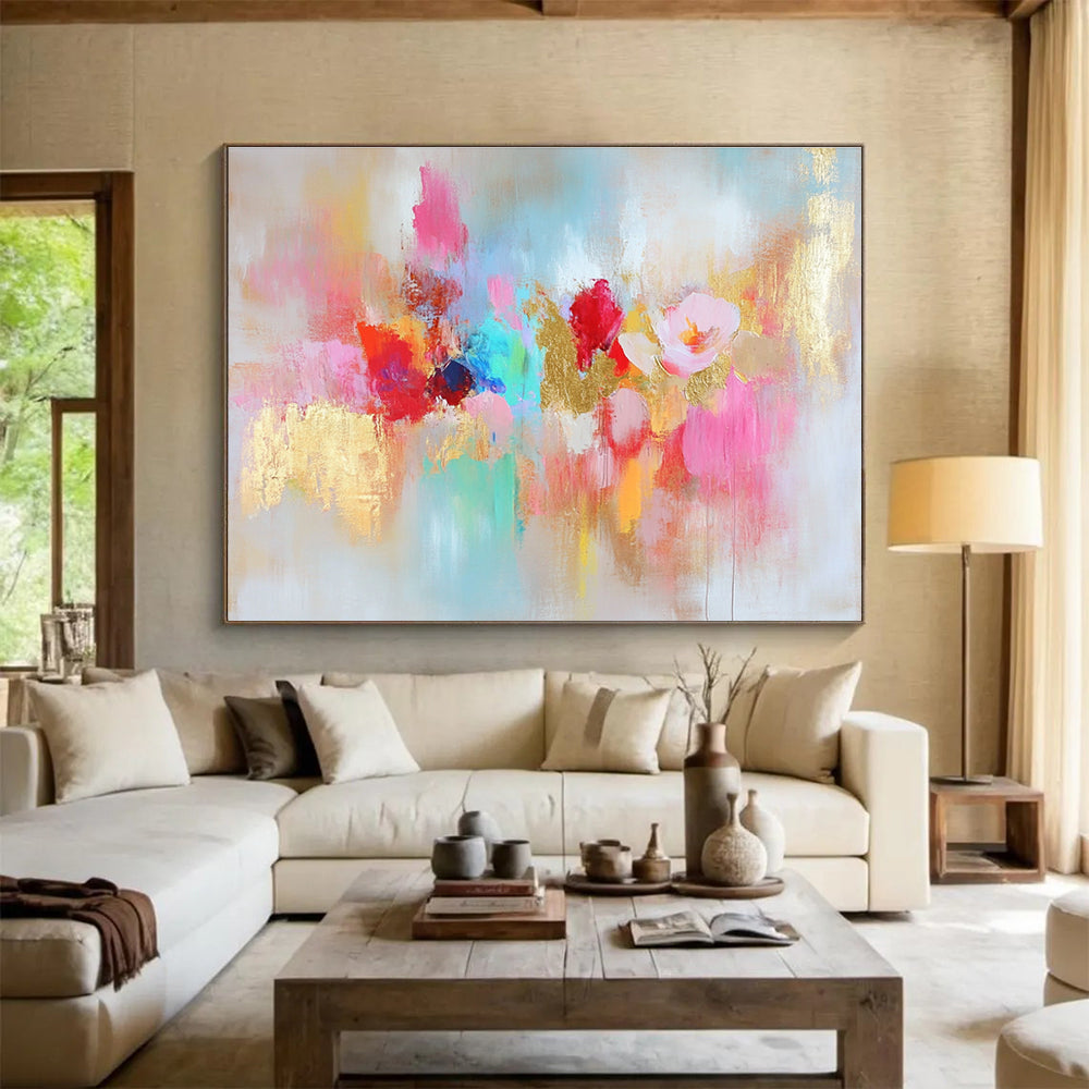 Floral - Inspired Abstract Art for Boutique Hotel Suite & Feminine - Style Café SC264
