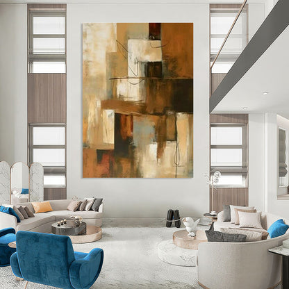 Geometric Warm - Toned Art for Modern Office & Art - Themed Restaurant DLZ1441