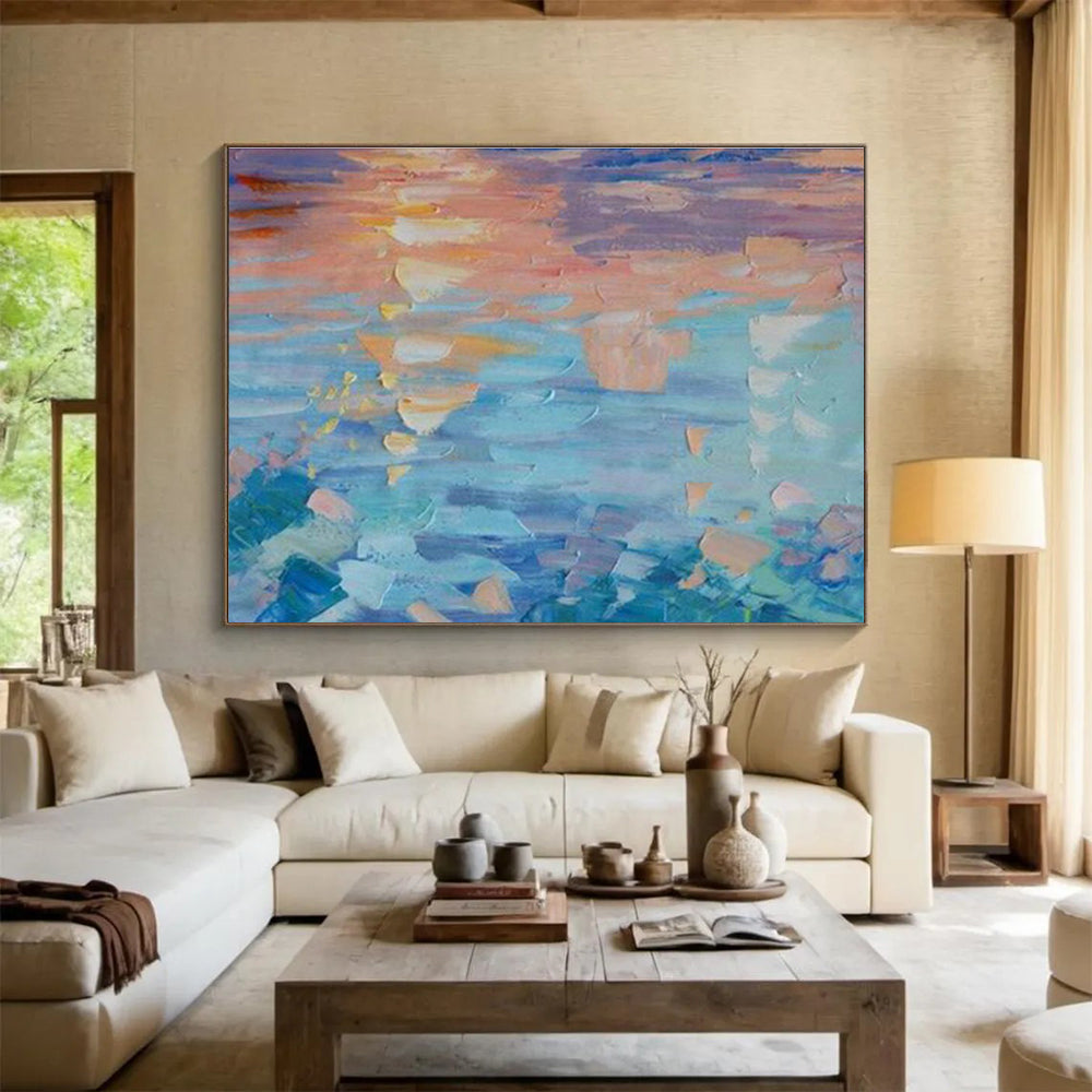 Colorful Coastal Abstract Art for Beachfront Vacation Rental DLZ3046