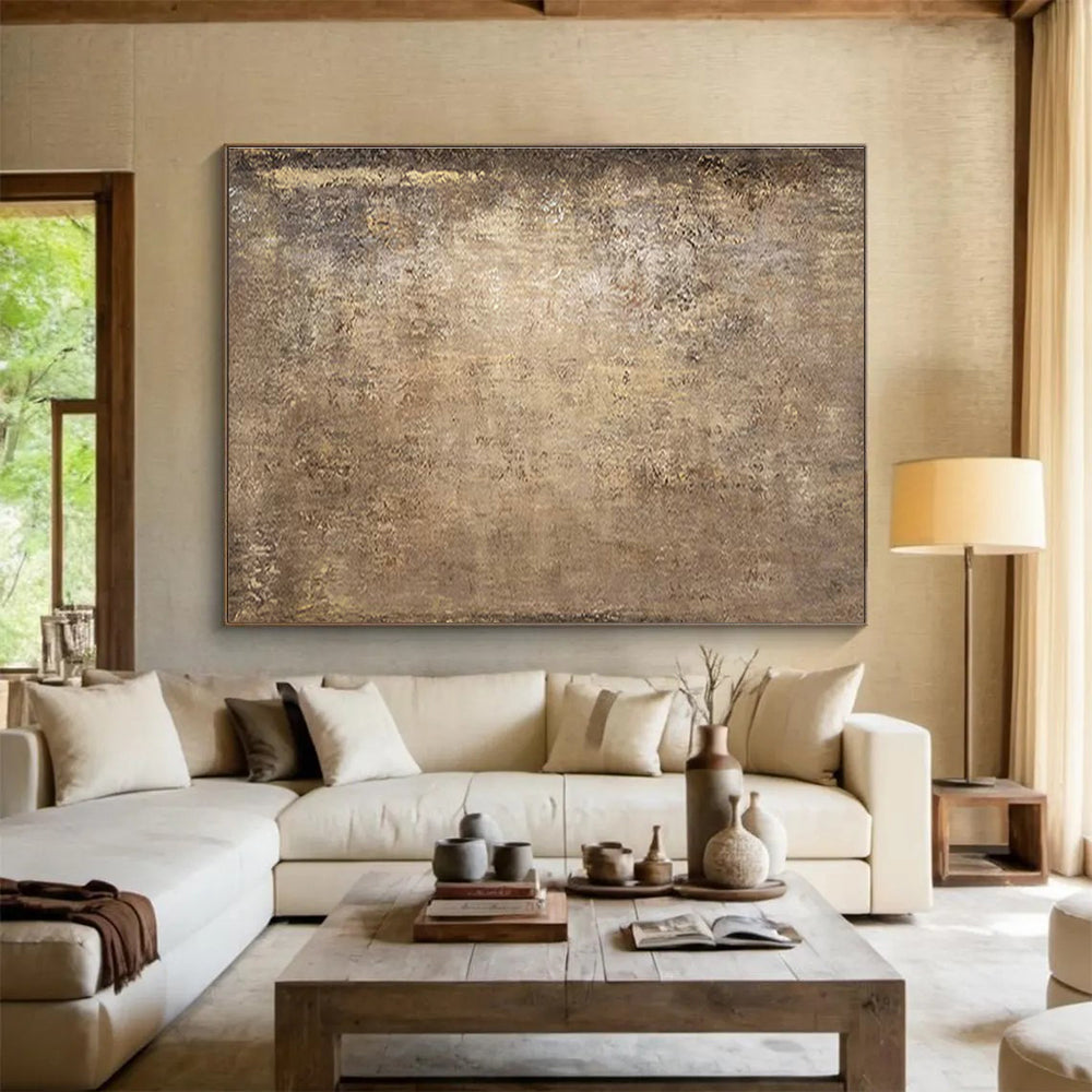 Brown - Tan Vintage Abstract for Retro - Inspired Lounge DLZ2986