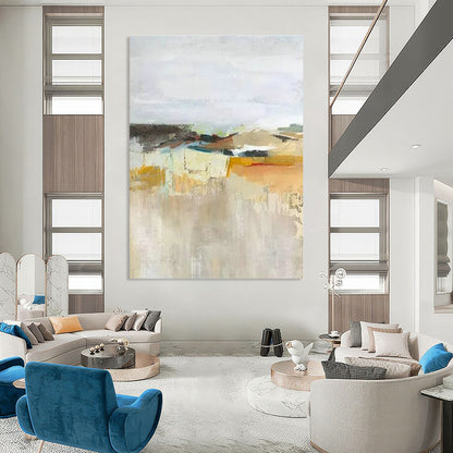 Light - Colored Abstract Landscape for Minimalist Living Room & Art - Loving Office DLZ1823