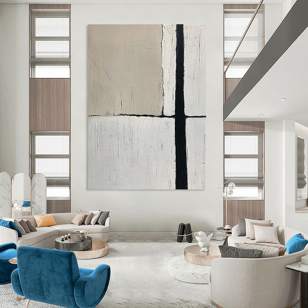 Minimalist Geometric in Black and White for Contemporary Office & Art Gallery STSC260