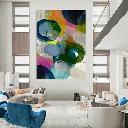 Colorful Circle Abstract Art for Kids’ Playroom & Modern Art Gallery Pop - Up DLZ1006