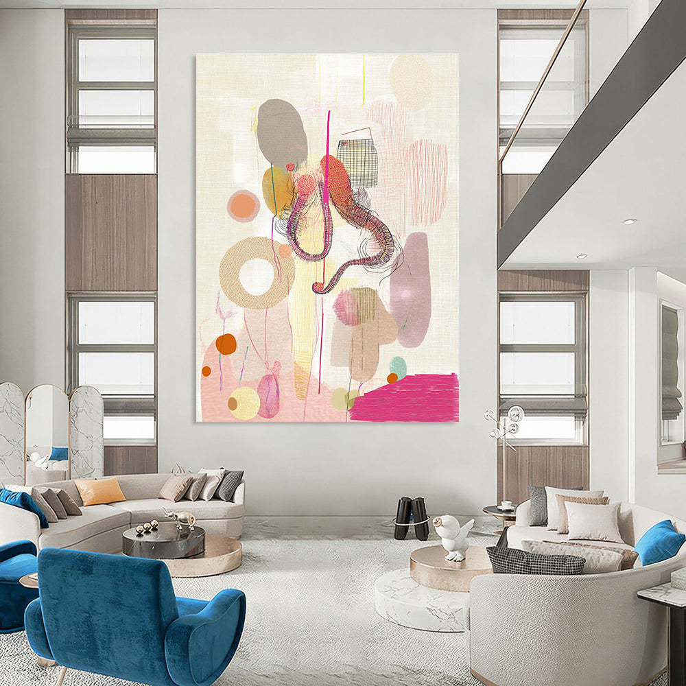 Whimsical Abstract Collage for Creative Studio & Playful Café STSC841