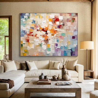 Colorful Block Abstract Art for Contemporary Art Gallery Feature Walls DLZ3246