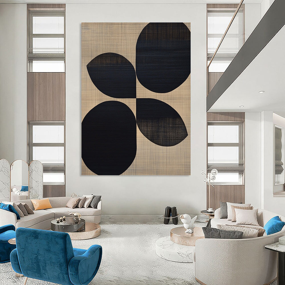 Black and Beige Geometric Abstract for Modern Studio & Contemporary Café STSC312