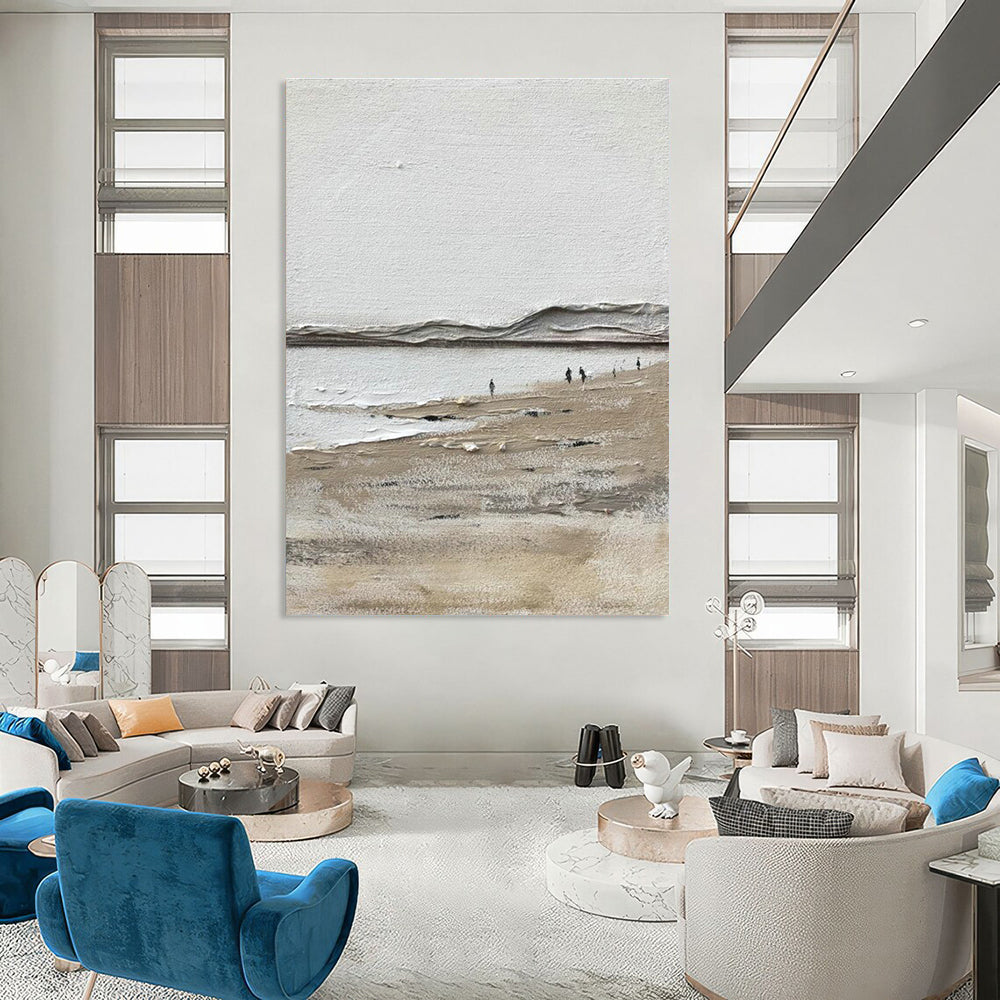 Beach Scene Abstract Art for Coastal Home & Beachfront Restaurant DLZ2374