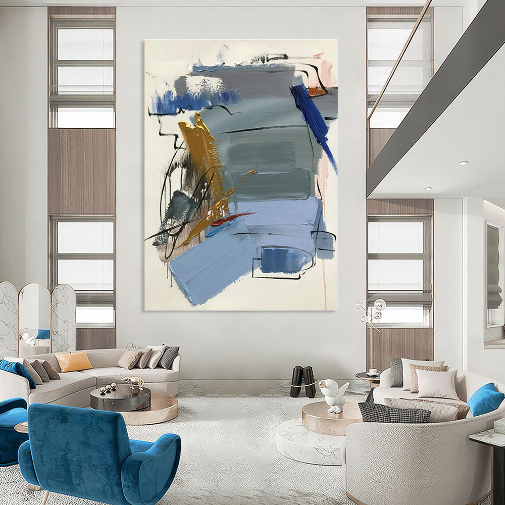 Luxury Abstract Art for High - End Boutique & Chic Hotel Lobby DLZ0815