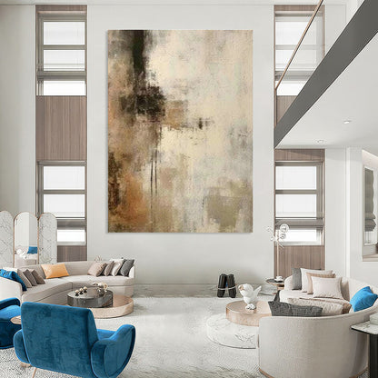 Brown - Gray Abstract Art for Living Room & Office DLZ0383