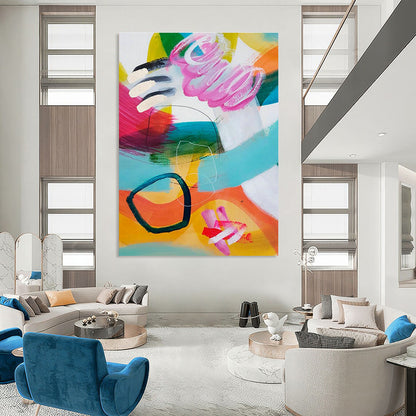 Colorful Dynamic Art for Fitness Studio Wall Motivators DLZ0099