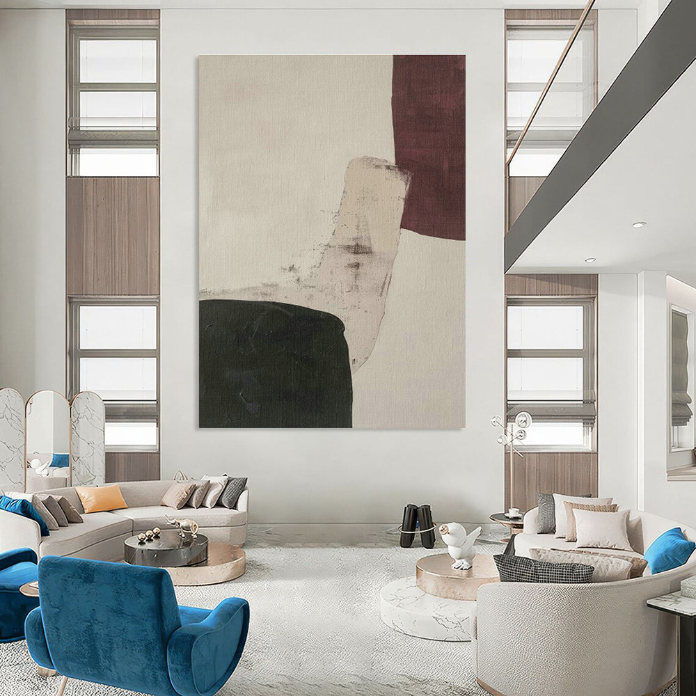 Brown - Black - White Abstract Art for Living Room & Bedroom DLZ0408