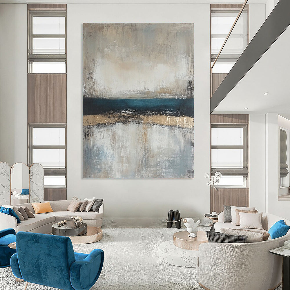 Abstract Coastal Horizon for Beach House Living Room & Art Gallery Seaside Exhibit STSC462