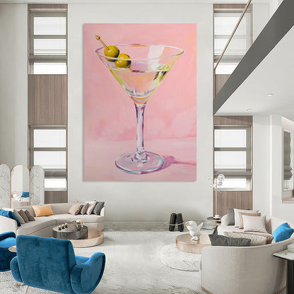 Realistic Martini Painting for Cocktail Bar & Luxury Hotel Lounge DLZ0656