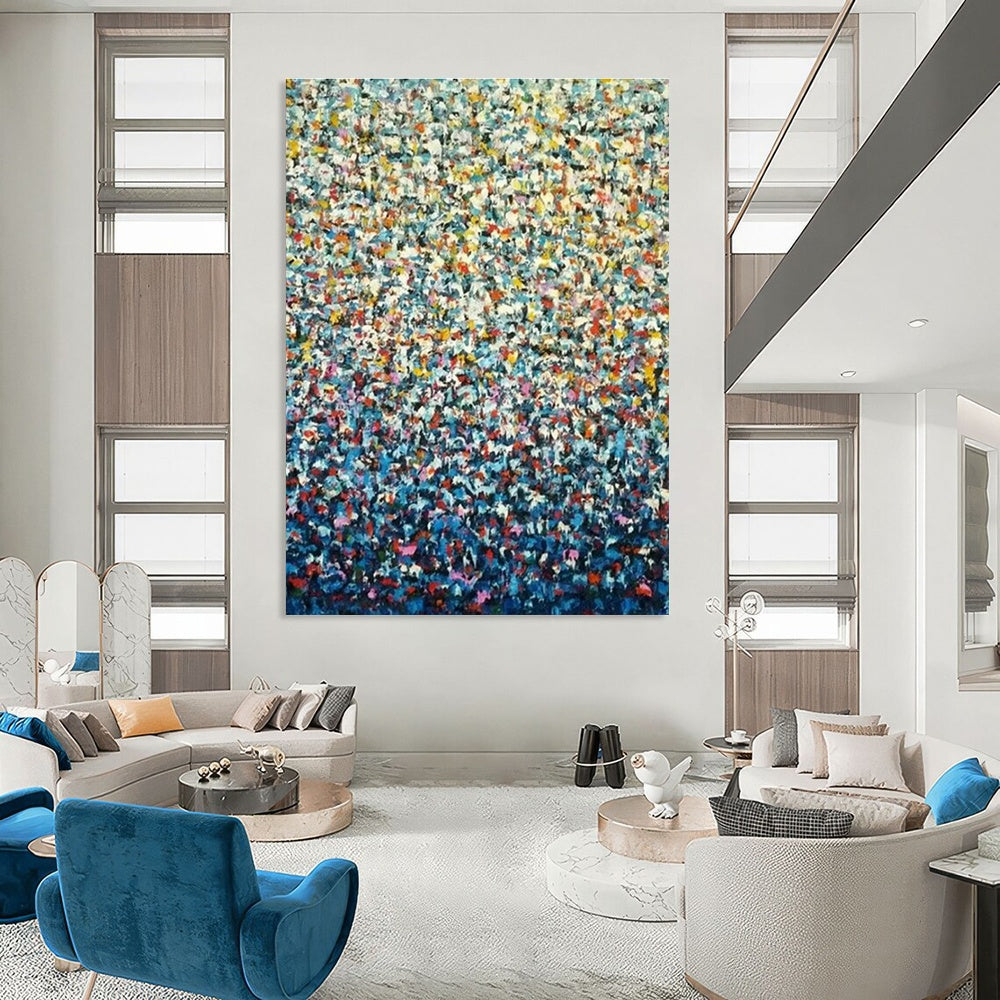 Pointillism Landscape Abstract Art for Coastal Café & Art Gallery Corner DLZ1351