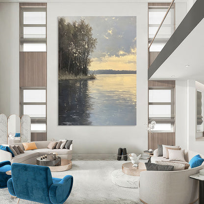 Lake at Dusk for Nature - Inspired Spa & Rustic Home Office STSC885