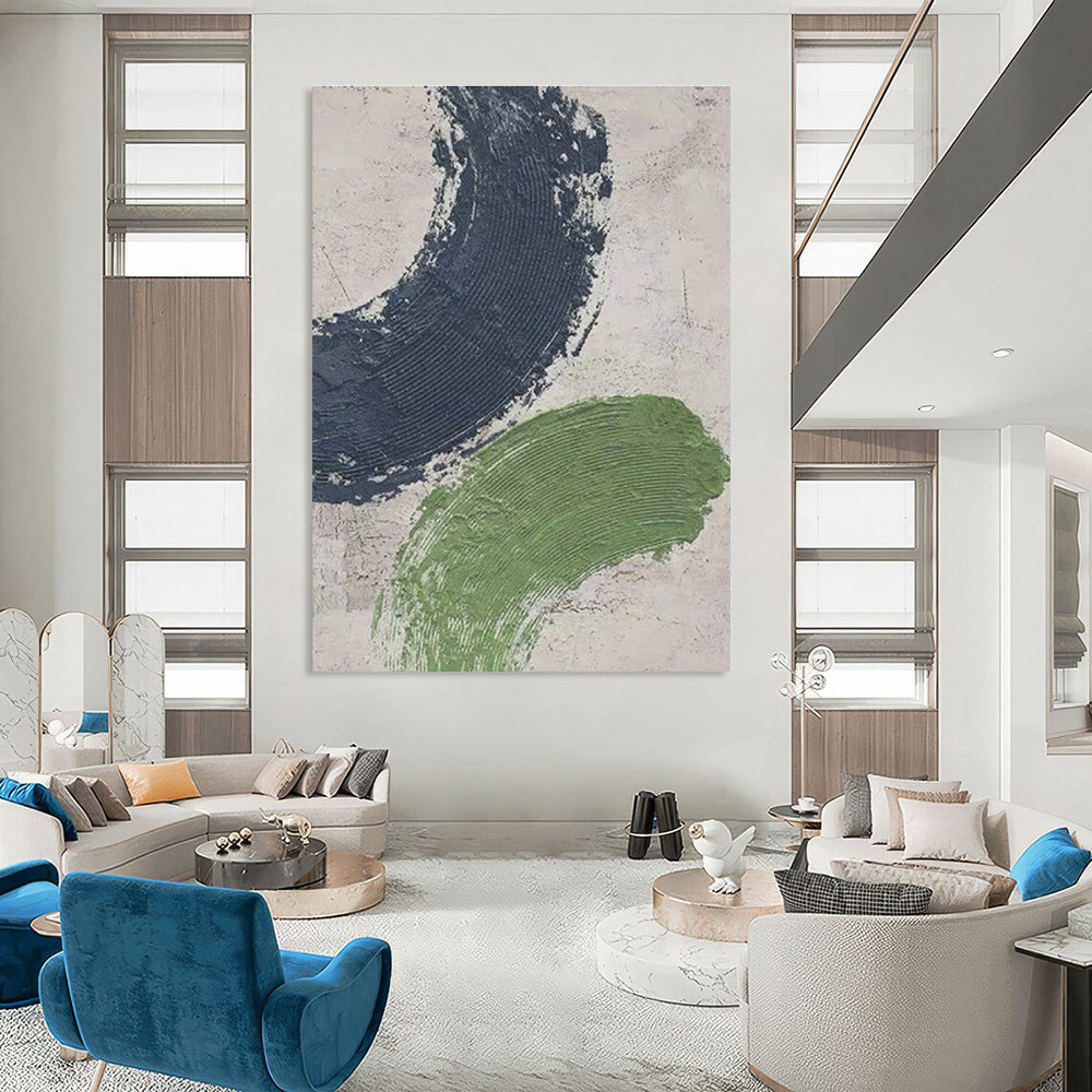 Two - Tone Textured Abstract Art for Industrial - Style Home & Art Gallery Pop - Up DLZ1079