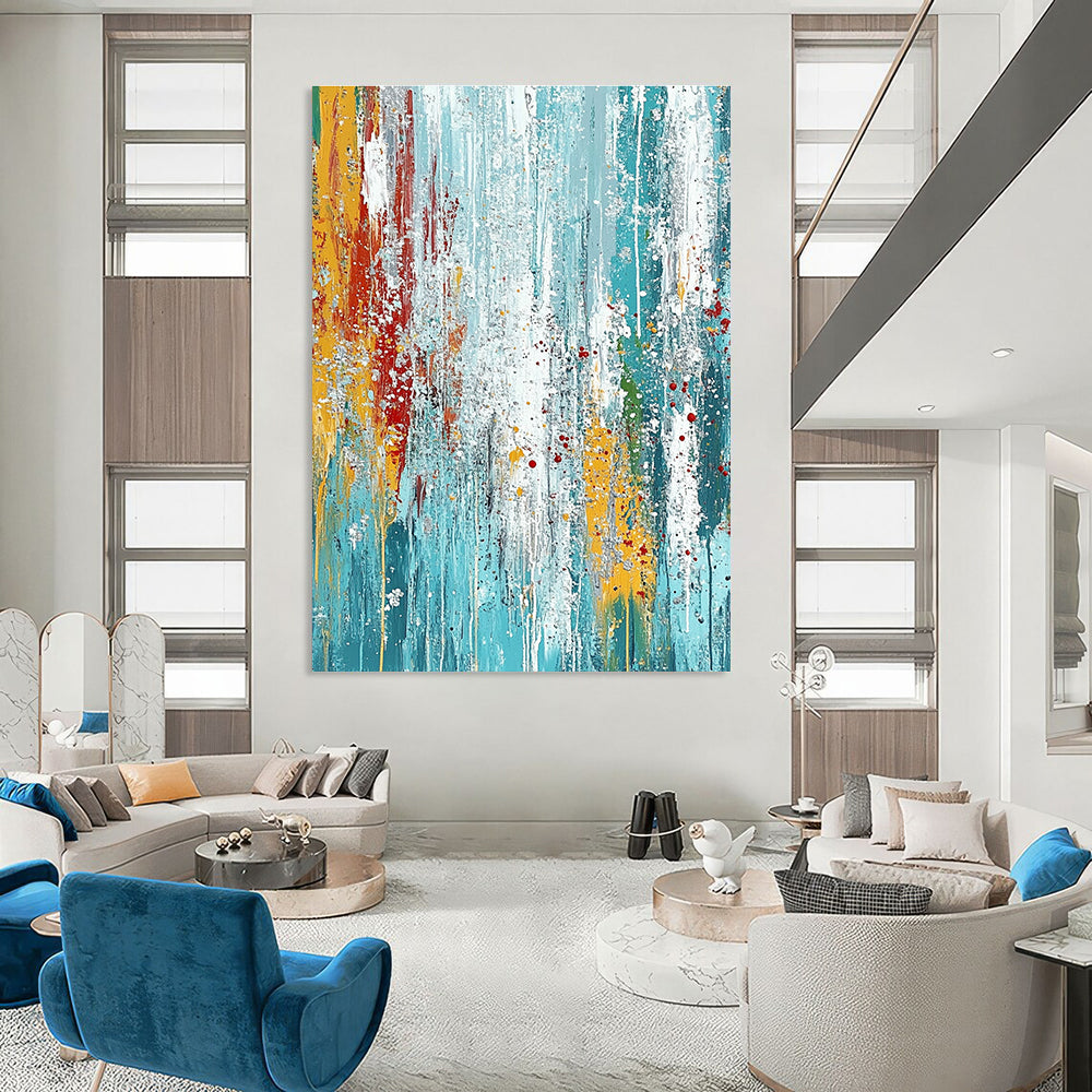 Colorful Drip Abstract Art for Kids’ Playroom & Art Studio STSC719