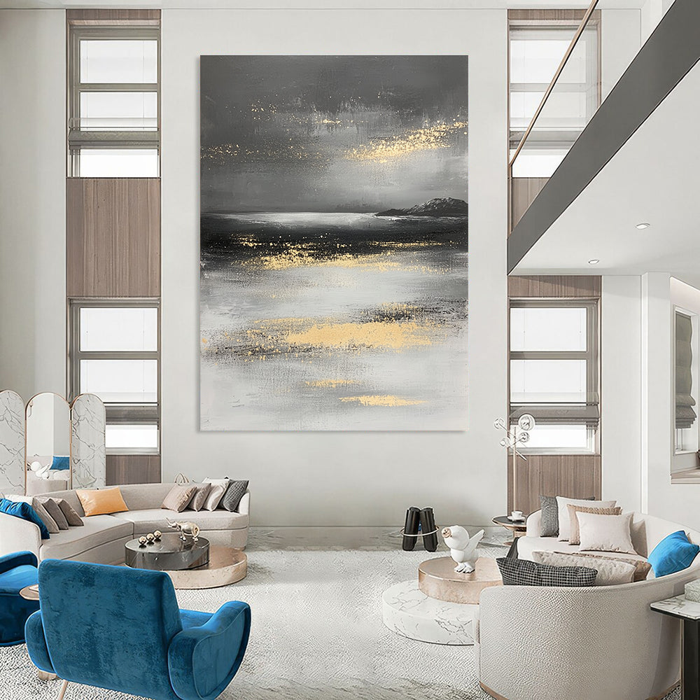 Sparkling Gold - Speckled Sea Art for Coastal Home & Bar STSC064