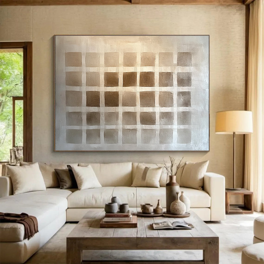 Abstract Geometric Landscape: Perfect for Modern Farmhouse & Art Café Decor SC530