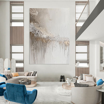 Textured White and Beige Abstract for Minimalist Home & Spa Retreat STSC843
