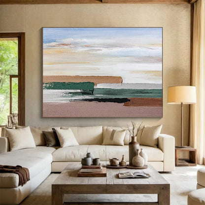 Color Block Abstract Art for Scandinavian - Style Home Living Room Walls DLZ3172