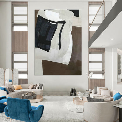 Minimalist Black - White Abstract for Contemporary Art Museum Gift Shop & Urban Micro - Apartment DLZ0879