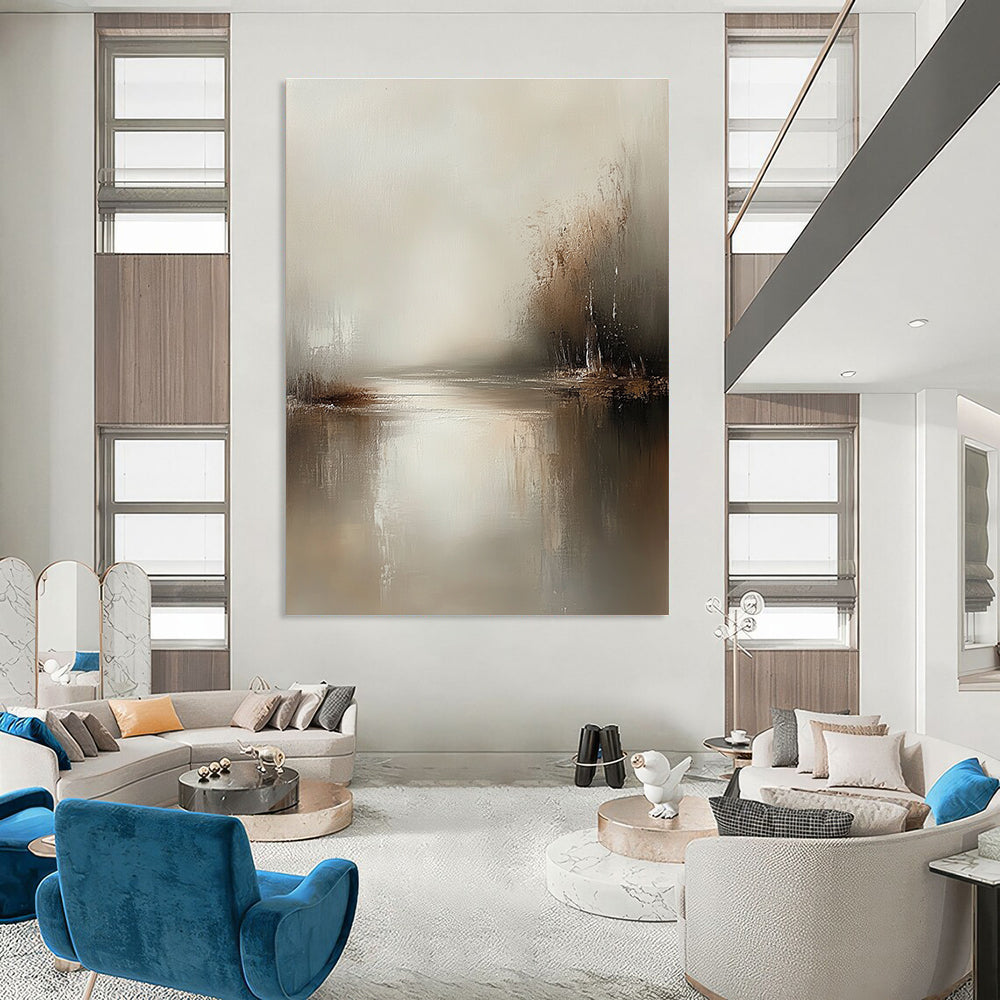 Dreamy Misty Lake Art for Bedroom & Study STSC077