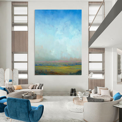 Soft - Toned Plain Landscape for Minimalist Farmhouse & Serene Yoga Studio DLZ0942