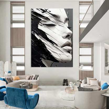 Textured Face Portrait for Contemporary Art Museum & High - End Beauty Studio STSC989