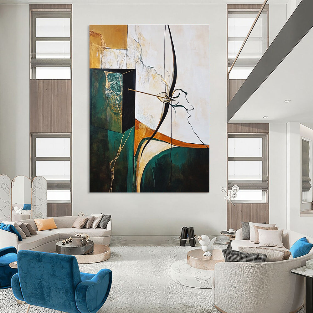 Surreal Abstract Composition for Bohemian Living Room & Artistic Studio STSC637