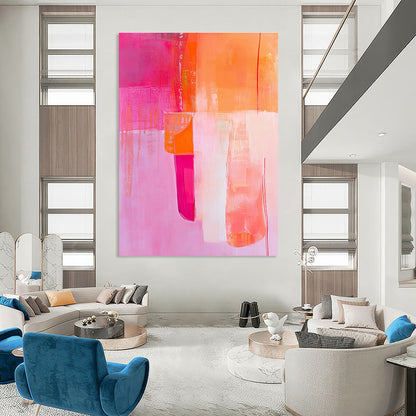 Pink and Orange Abstract for Modern Home & Art - Centric Restaurant STSC785