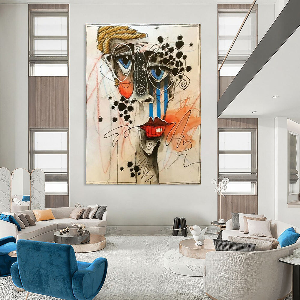 Abstract Face Art for Modern Art Gallery & Creative Studio DLZ2321