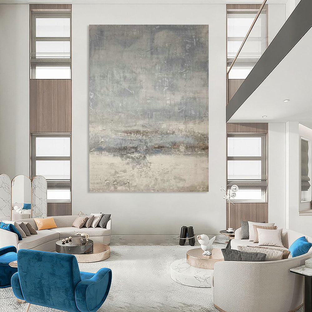 Gray - Toned Abstract Art for Contemporary Home Stairwells DLZ0199