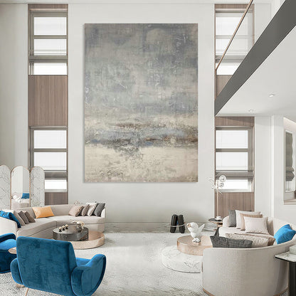 Gray - Toned Abstract Art for Contemporary Home Stairwells DLZ0199