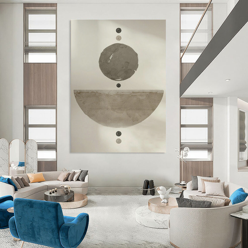 Zen - Inspired Circular Art for Minimalist Office & Meditation Corner DLZ1372