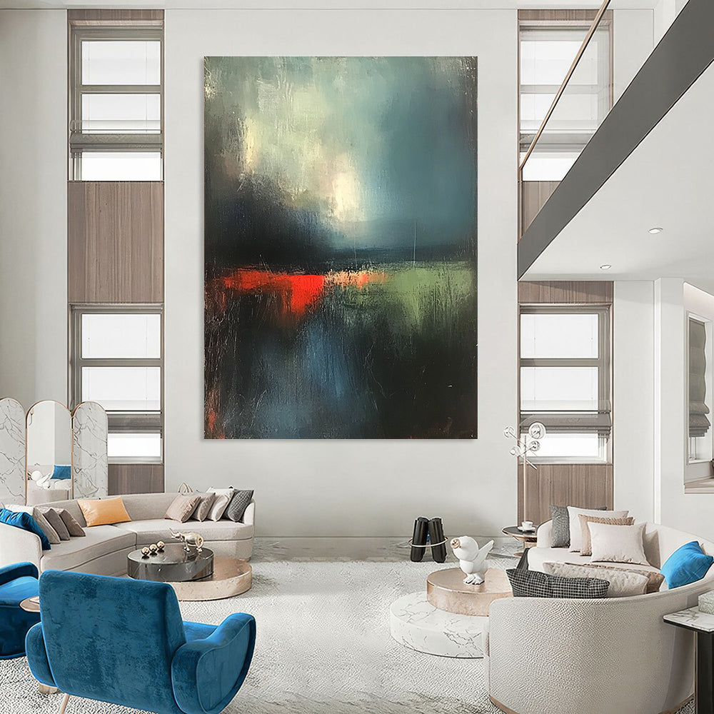 Dark Landscape Abstract Art for Study & Bedroom STSC702