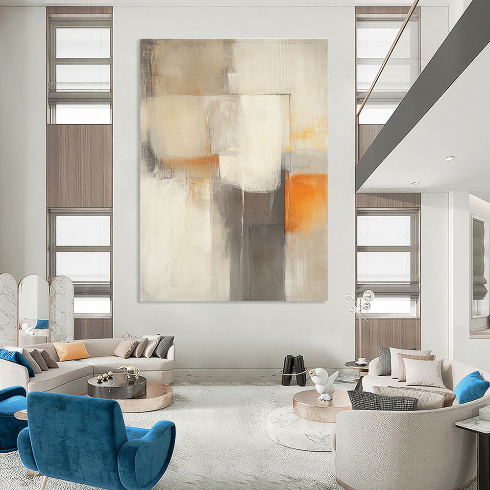 Soft Neutral Abstract Shapes for Bohemian Bedroom & Calm Office Space STSC753