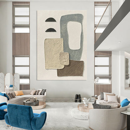 Collage Abstract Art for Art Studio & Bohemian Home DLZ1142